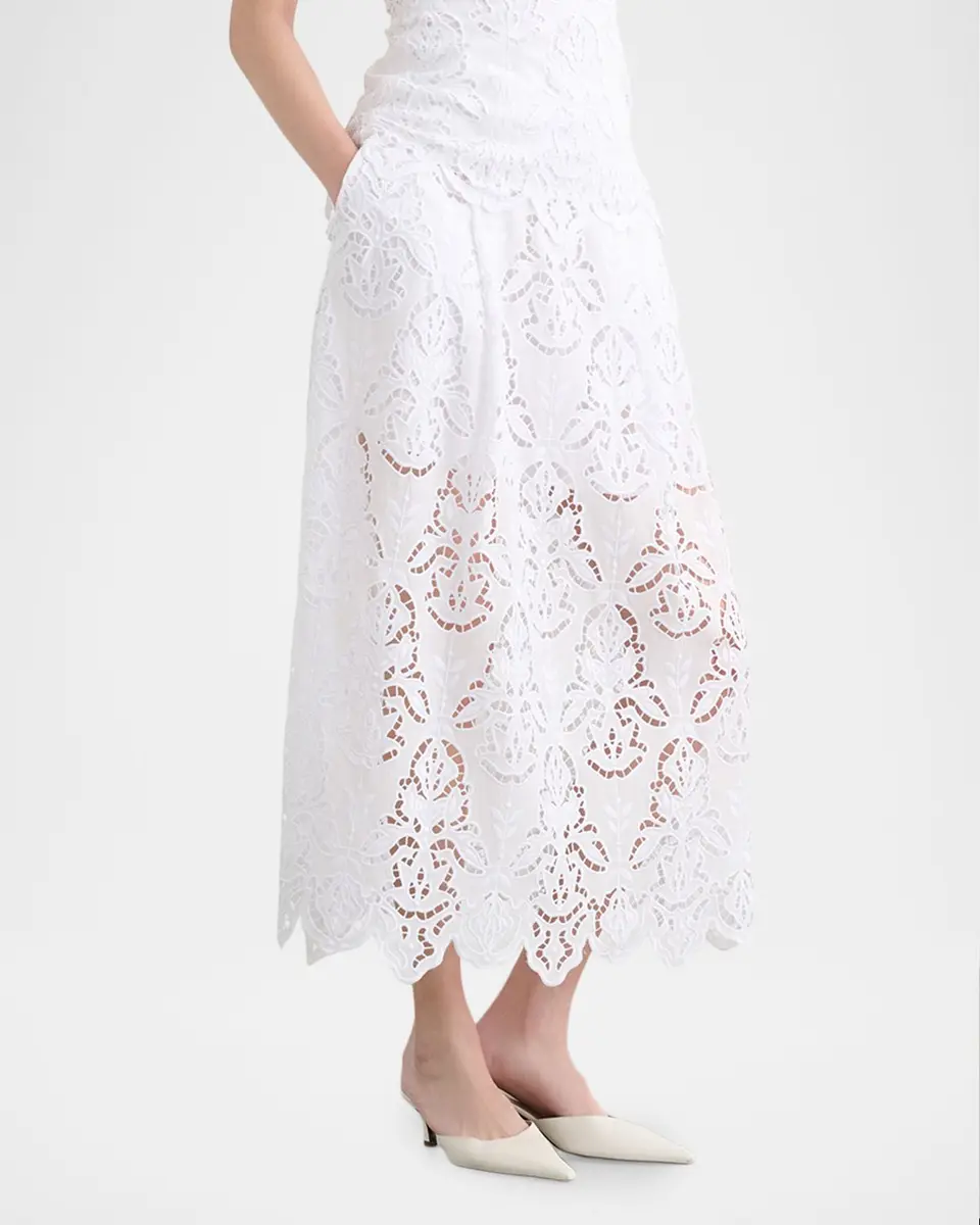 Toccin Stacy Embroidered Midi Skirt | Thumbnail 4 Toccin Stacy Embroidered Midi Skirt | Thumbnail 4
