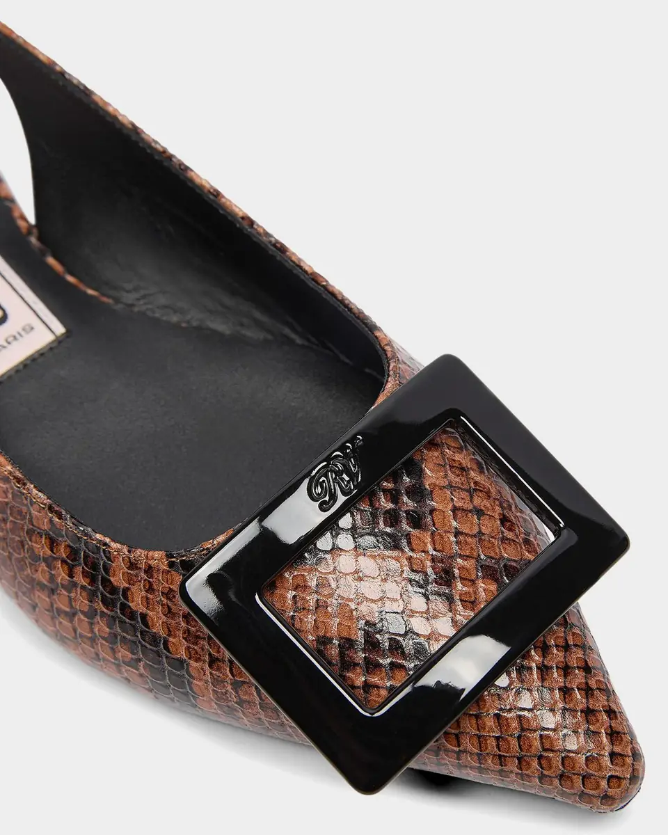 Roger Vivier Gommettine Croc-Embossed Leather Slingback Ballerina Flats | Thumbnail 2 Roger Vivier Gommettine Croc-Embossed Leather Slingback Ballerina Flats | Thumbnail 2
