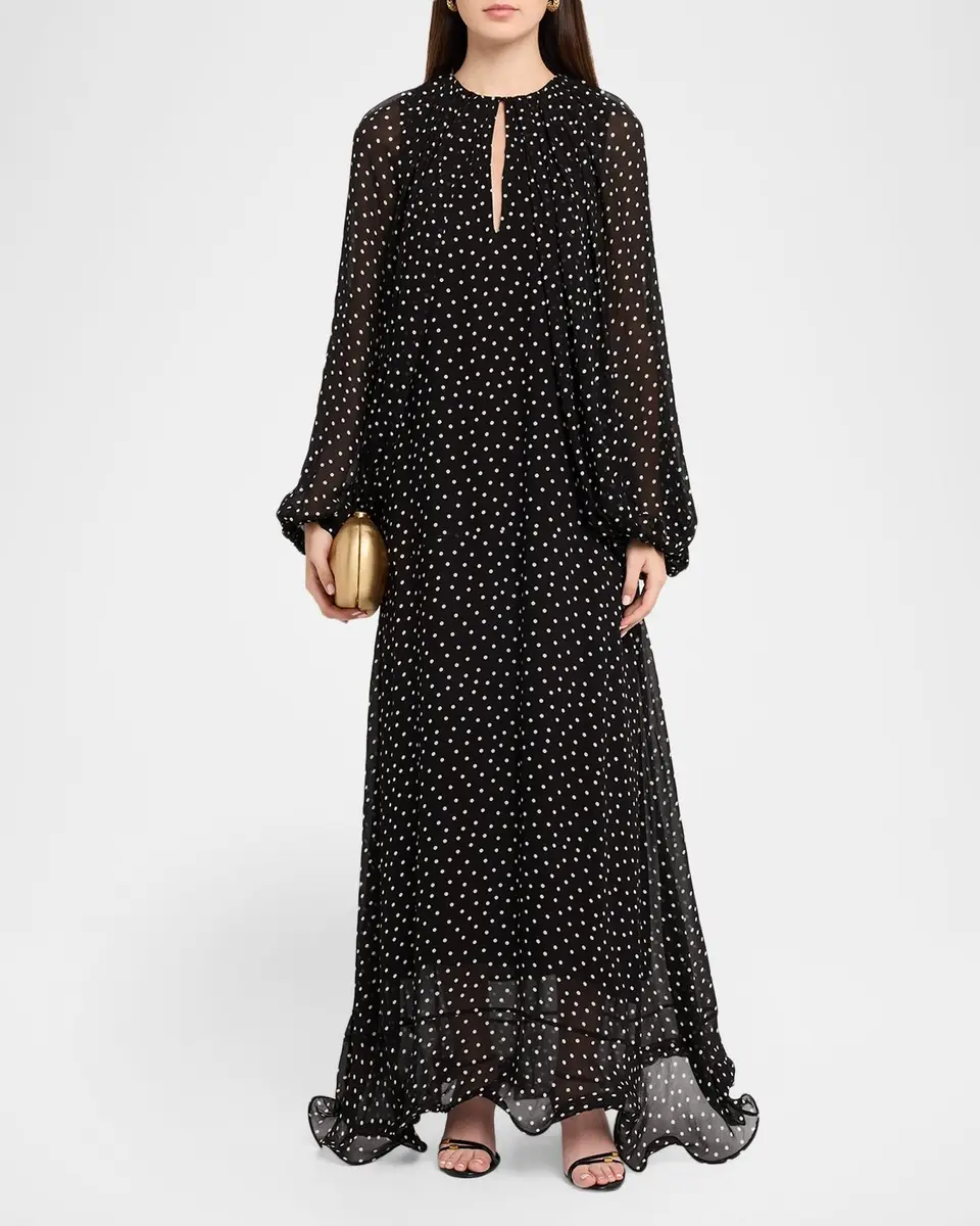 Dorothee Schumacher Dancing Dots Polka-Dot Flounce Maxi Dress | Thumbnail 2 Dorothee Schumacher Dancing Dots Polka-Dot Flounce Maxi Dress | Thumbnail 2