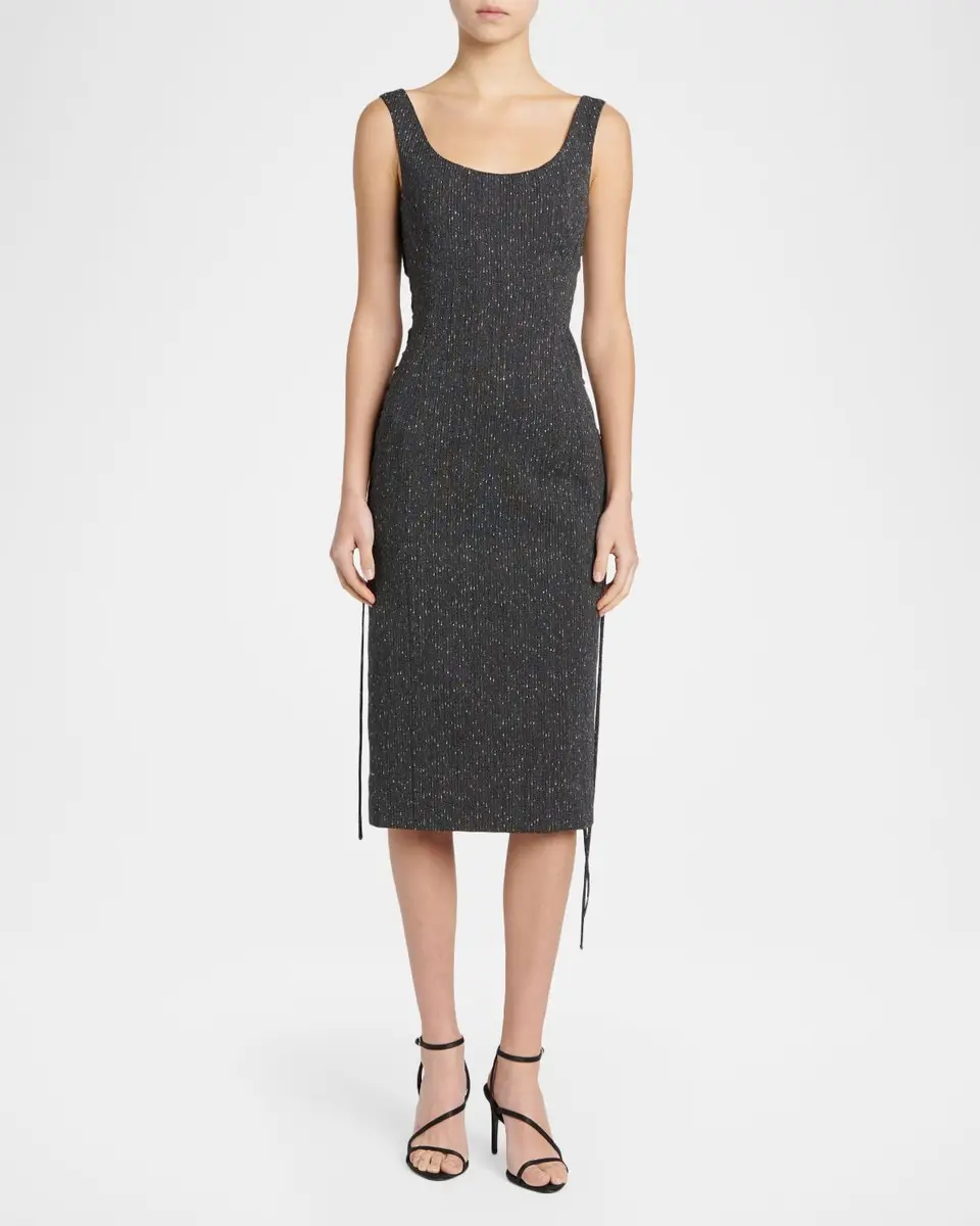 Alexander McQueen Sleeveless Laced Sheath Dress | Thumbnail 2 Alexander McQueen Sleeveless Laced Sheath Dress | Thumbnail 2
