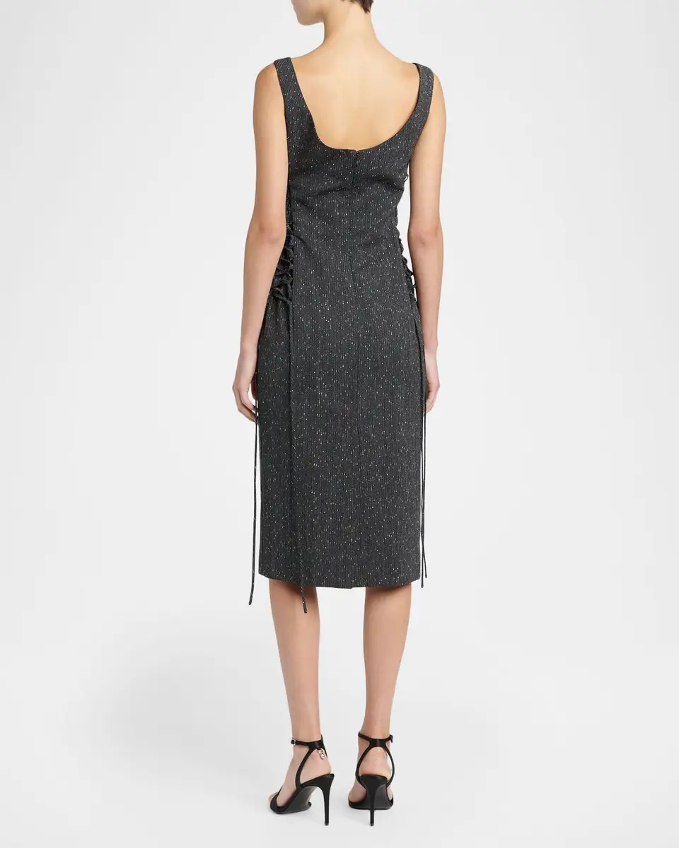 Alexander McQueen Sleeveless Laced Sheath Dress | Thumbnail 3 Alexander McQueen Sleeveless Laced Sheath Dress | Thumbnail 3