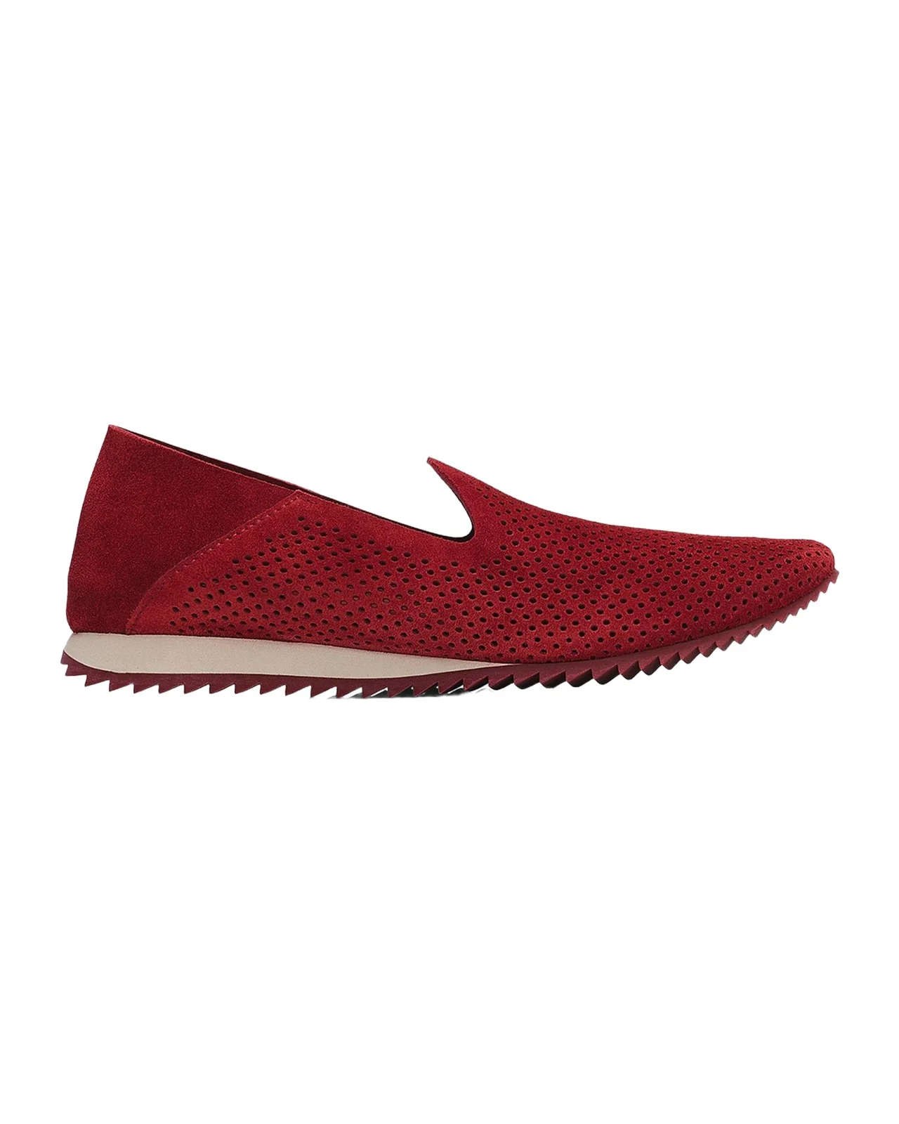 PEDRO GARCIA Cristiane Perforated Suede Loafers