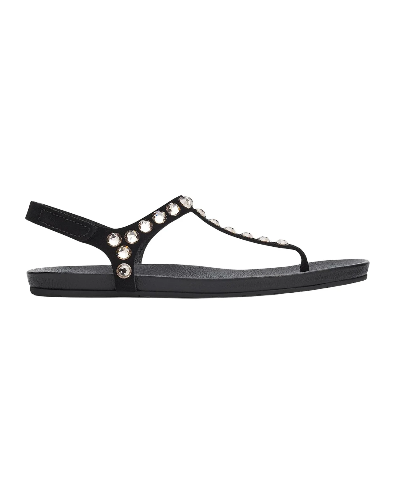 PEDRO GARCIA Judith Embellished Suede Flat Thong Sandals