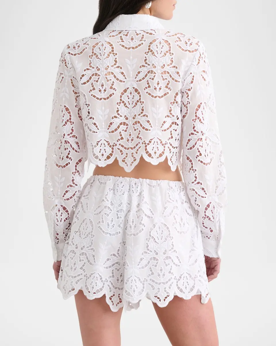 Toccin Jilly Embroidered Cropped Blouse | Thumbnail 3 Toccin Jilly Embroidered Cropped Blouse | Thumbnail 3