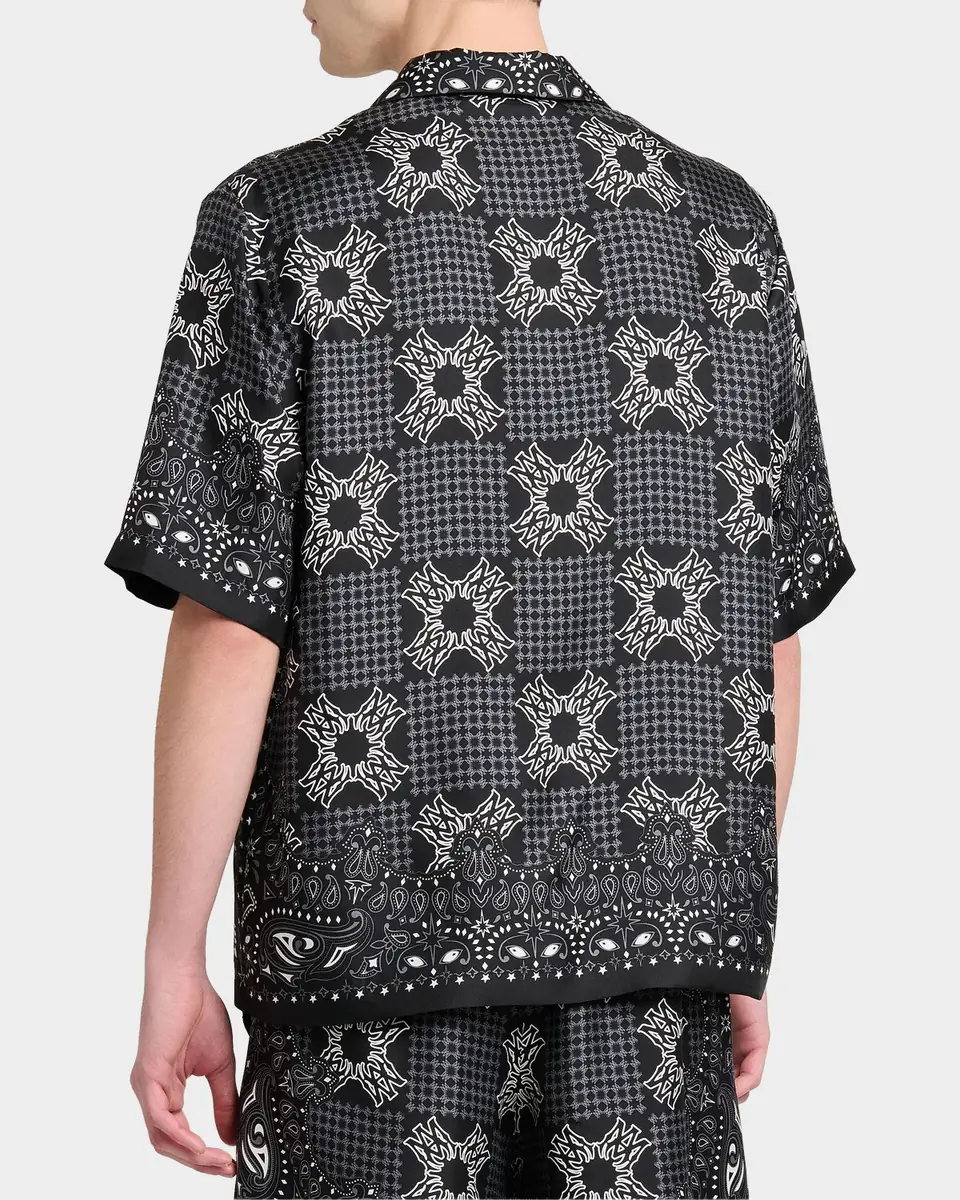AMIRI Men's Silk MA Quad Paisley Short-Sleeve Shirt | Thumbnail 2