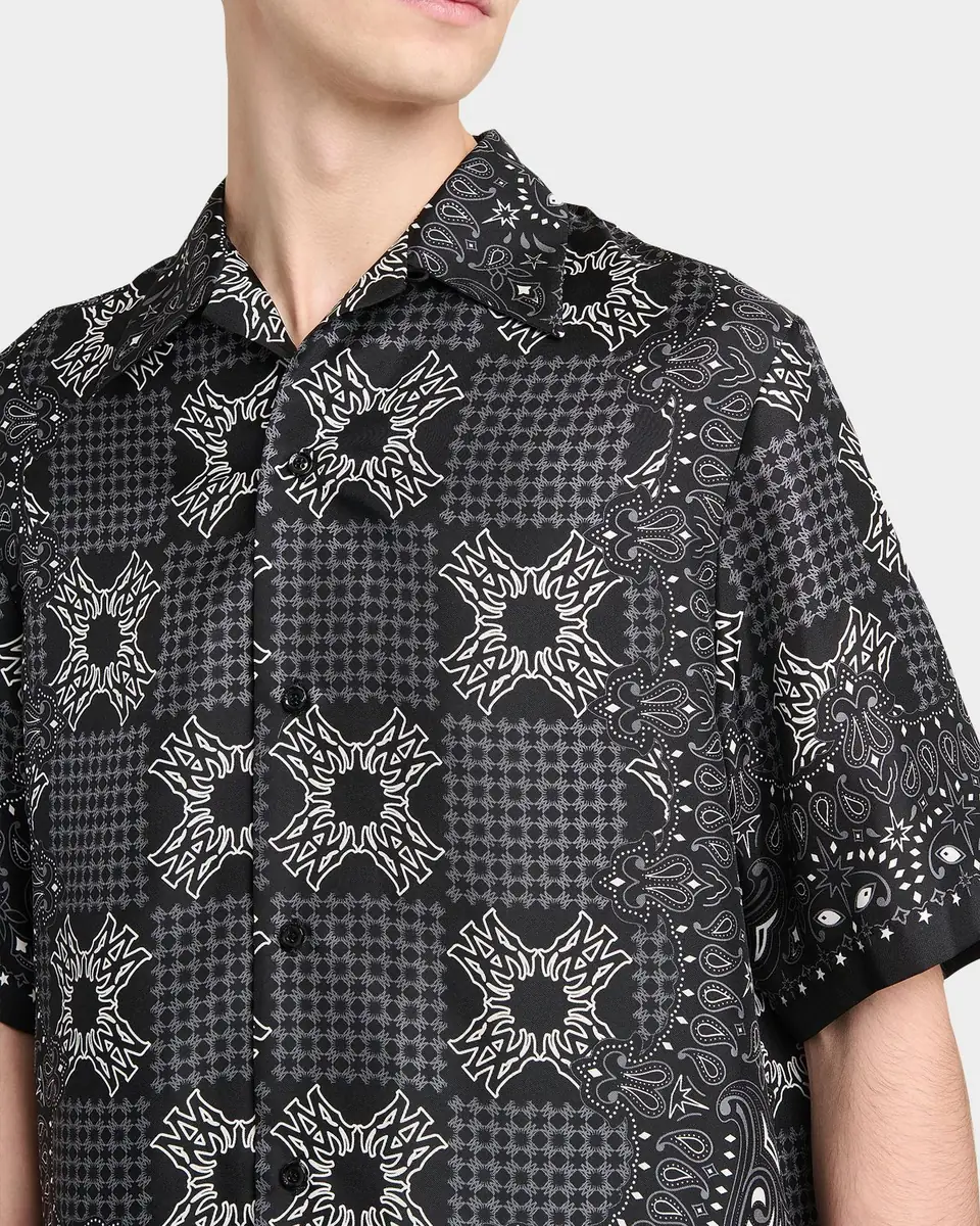 AMIRI Men's Silk MA Quad Paisley Short-Sleeve Shirt | Thumbnail 3