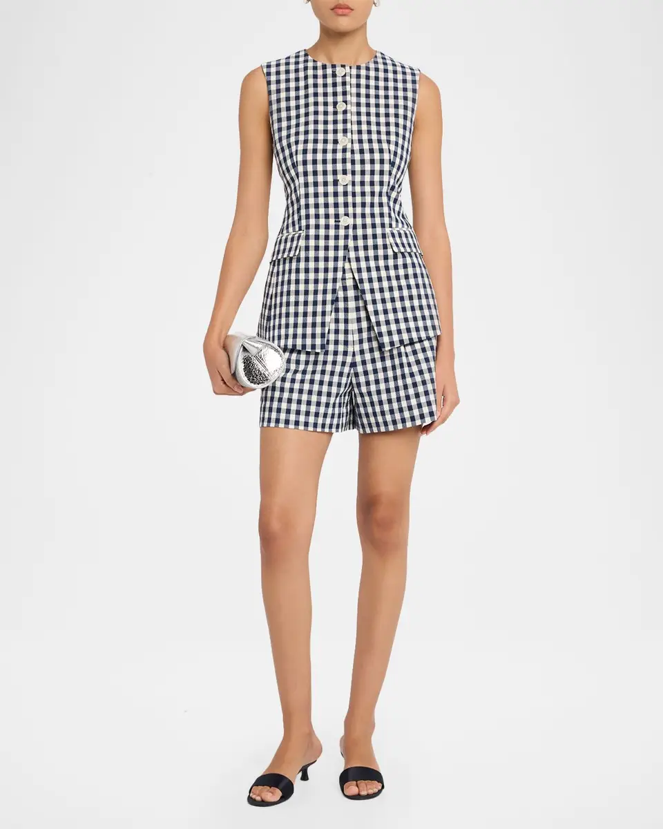 Veronica Beard Haina Gingham Shorts | Thumbnail 2 Veronica Beard Haina Gingham Shorts | Thumbnail 2