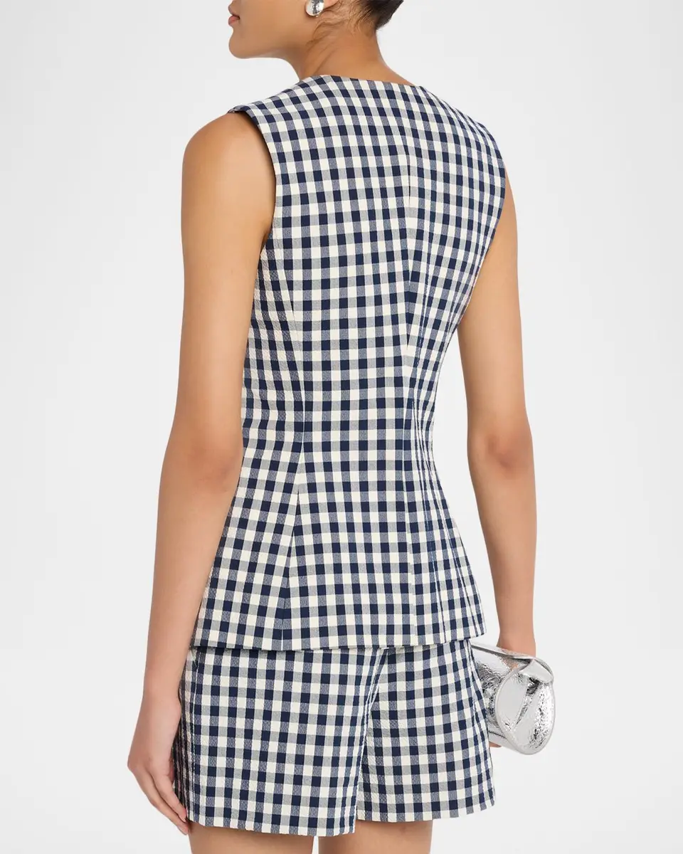Veronica Beard Haina Gingham Shorts | Thumbnail 3 Veronica Beard Haina Gingham Shorts | Thumbnail 3