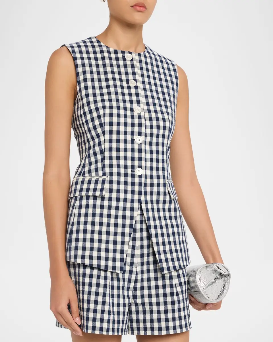 Veronica Beard Haina Gingham Shorts | Thumbnail 4 Veronica Beard Haina Gingham Shorts | Thumbnail 4