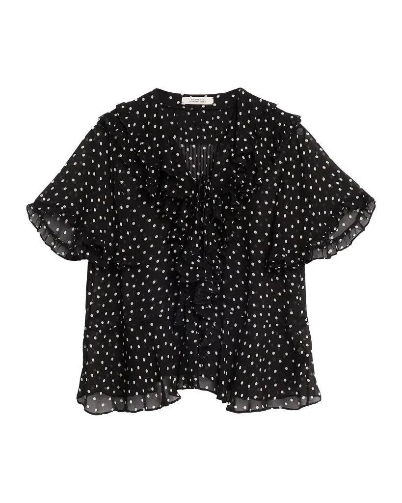 Dorothee Schumacher Dancing Dots Blouse in Crinkle Viscose Georgette | Image 1 Dorothee Schumacher Dancing Dots Blouse in Crinkle Viscose Georgette | Image 1