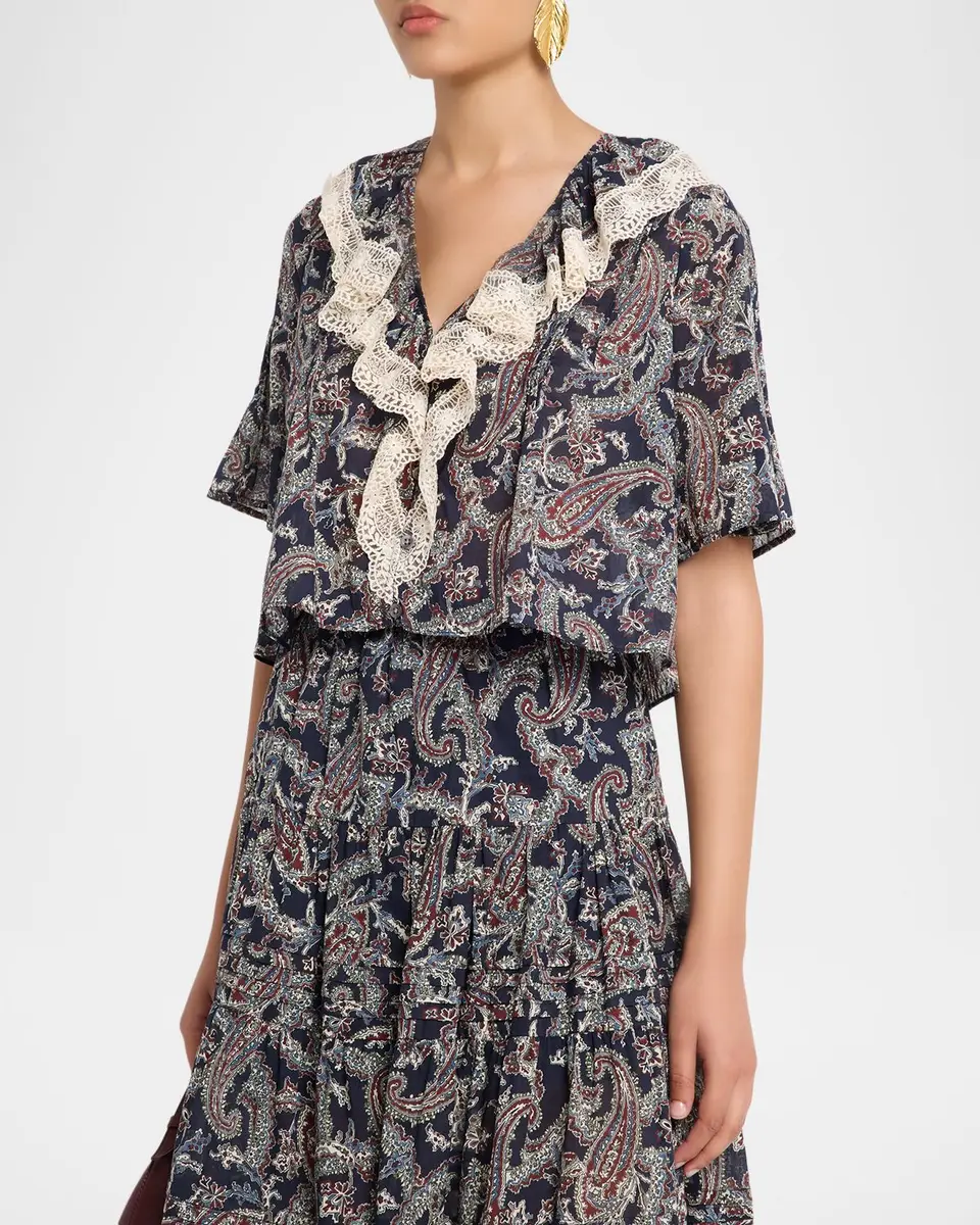 Veronica Beard Pamelis Paisley Top | Thumbnail 4 Veronica Beard Pamelis Paisley Top | Thumbnail 4