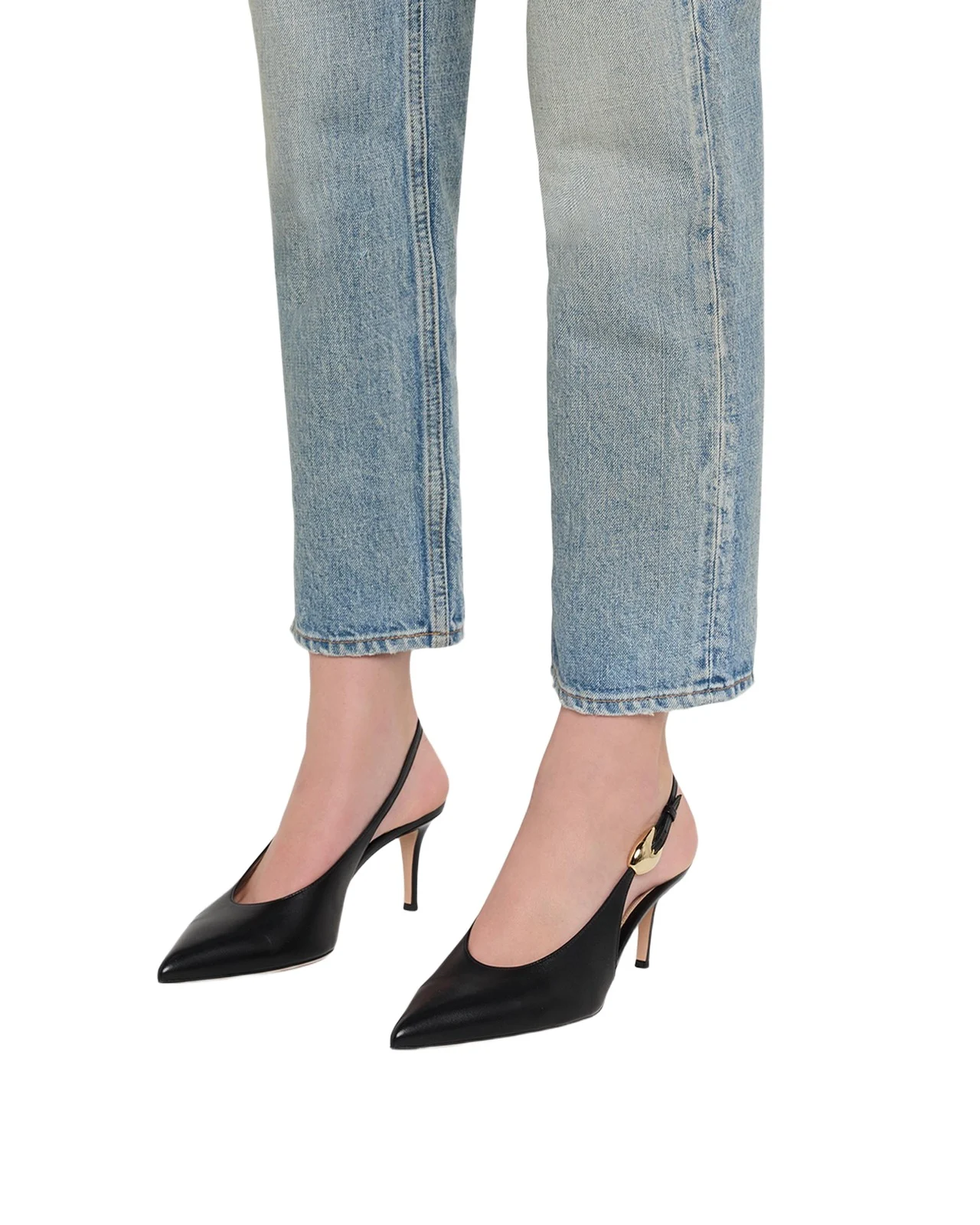 70mm Nappa Leather Slingback Pumps 70mm Nappa Leather Slingback Pumps