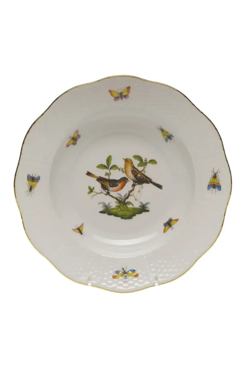 Herend Rothschild Bird Motif 9 Rim Soup Plate | Thumbnail 2