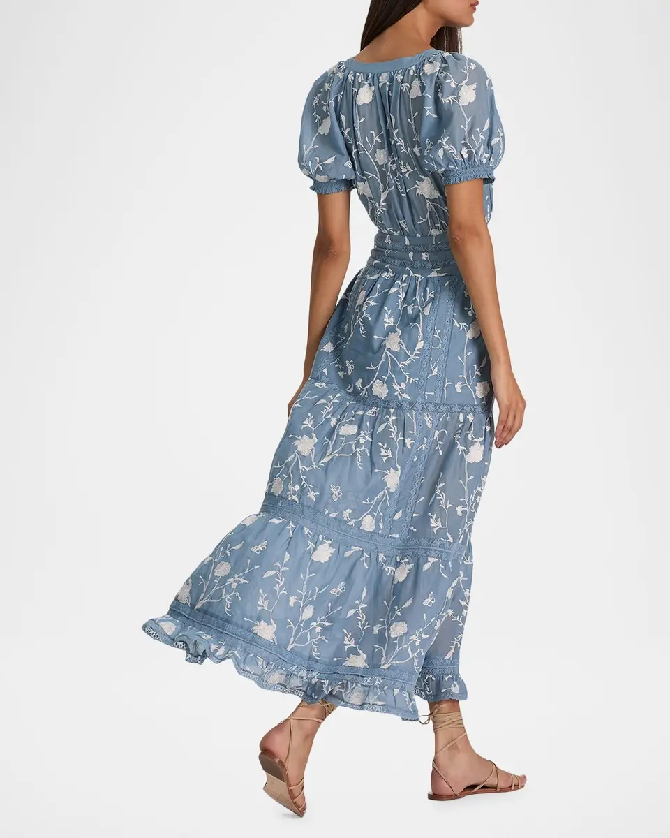 Alice + Olivia Kathryn Lace-Trim Midi Shirtdress | Thumbnail 3 Alice + Olivia Kathryn Lace-Trim Midi Shirtdress | Thumbnail 3