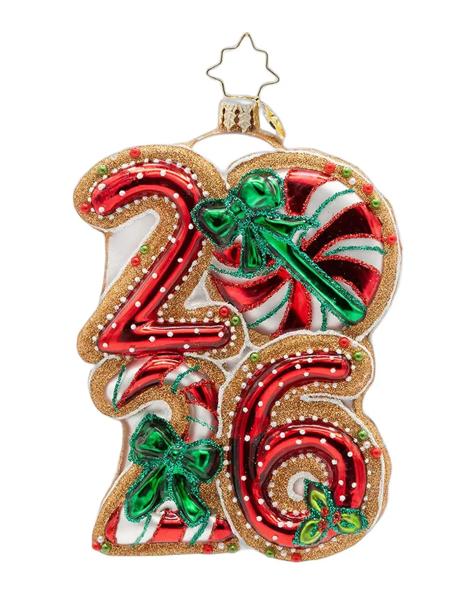 Christopher Radko Sweet Start to 2026 Christmas Ornament | Thumbnail 3 Christopher Radko Sweet Start to 2026 Christmas Ornament | Thumbnail 3