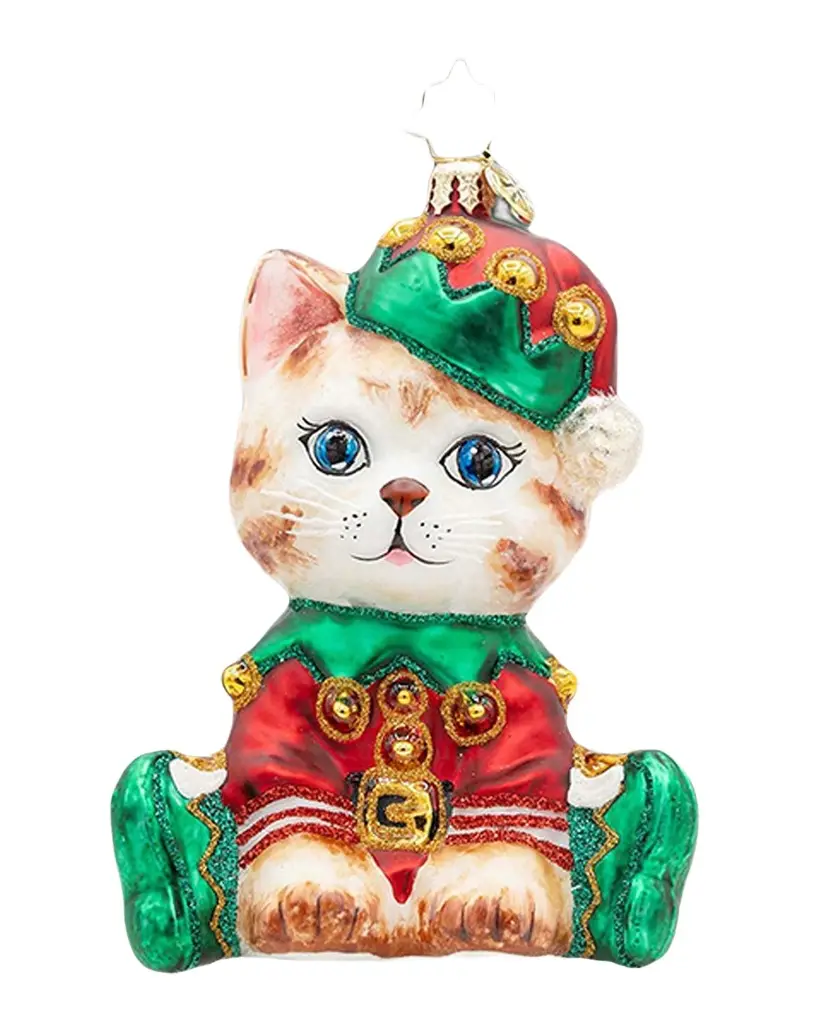 Christopher Radko Holly Jolly Kitty Christmas Ornament | Image 1 Christopher Radko Holly Jolly Kitty Christmas Ornament | Image 1