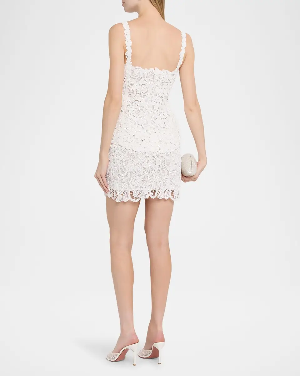 Simkhai Rylin Floral Raffia Lace Mini Dress | Thumbnail 3 Simkhai Rylin Floral Raffia Lace Mini Dress | Thumbnail 3