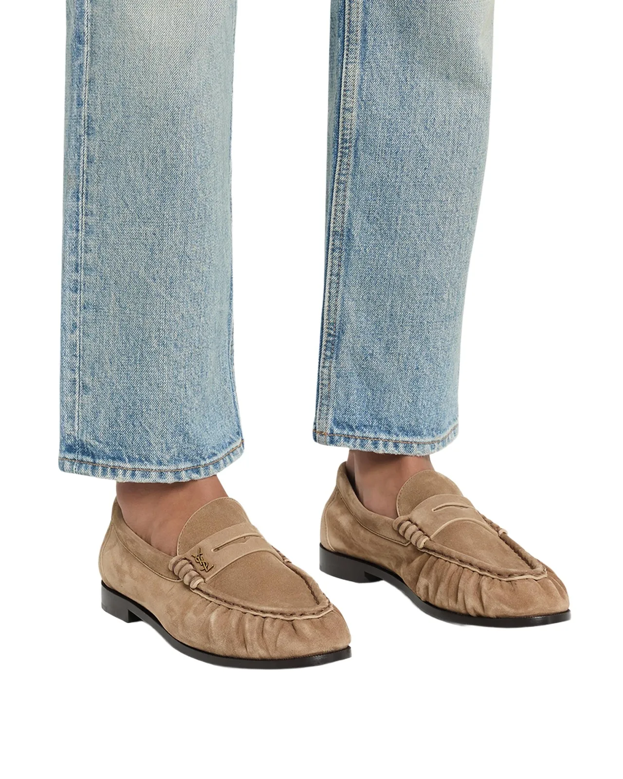Saint Laurent Le Suede YSL Penny Loafers