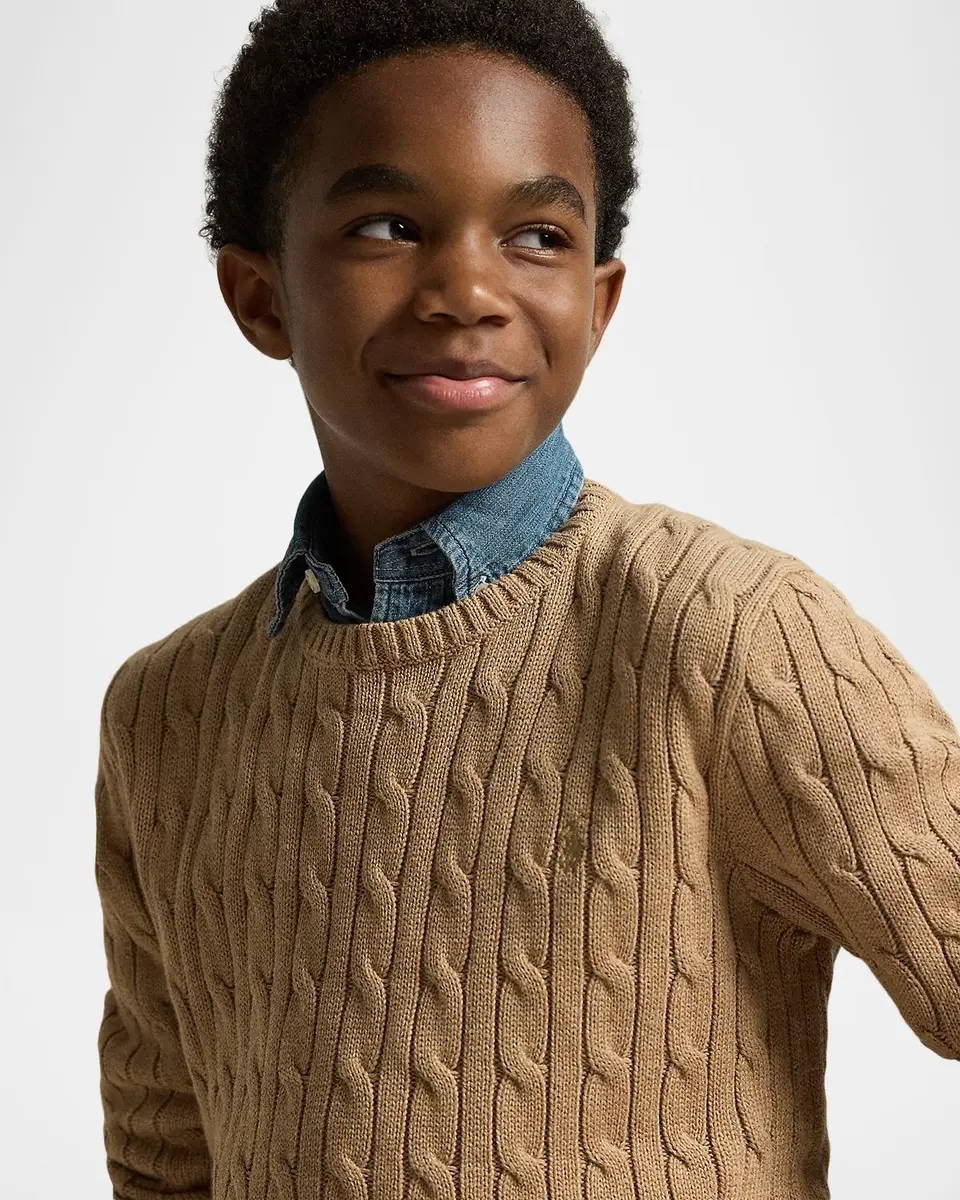 Polo Ralph Lauren Boy's Cable-Knit Cotton Sweater | Thumbnail 5 Polo Ralph Lauren Boy's Cable-Knit Cotton Sweater | Thumbnail 5