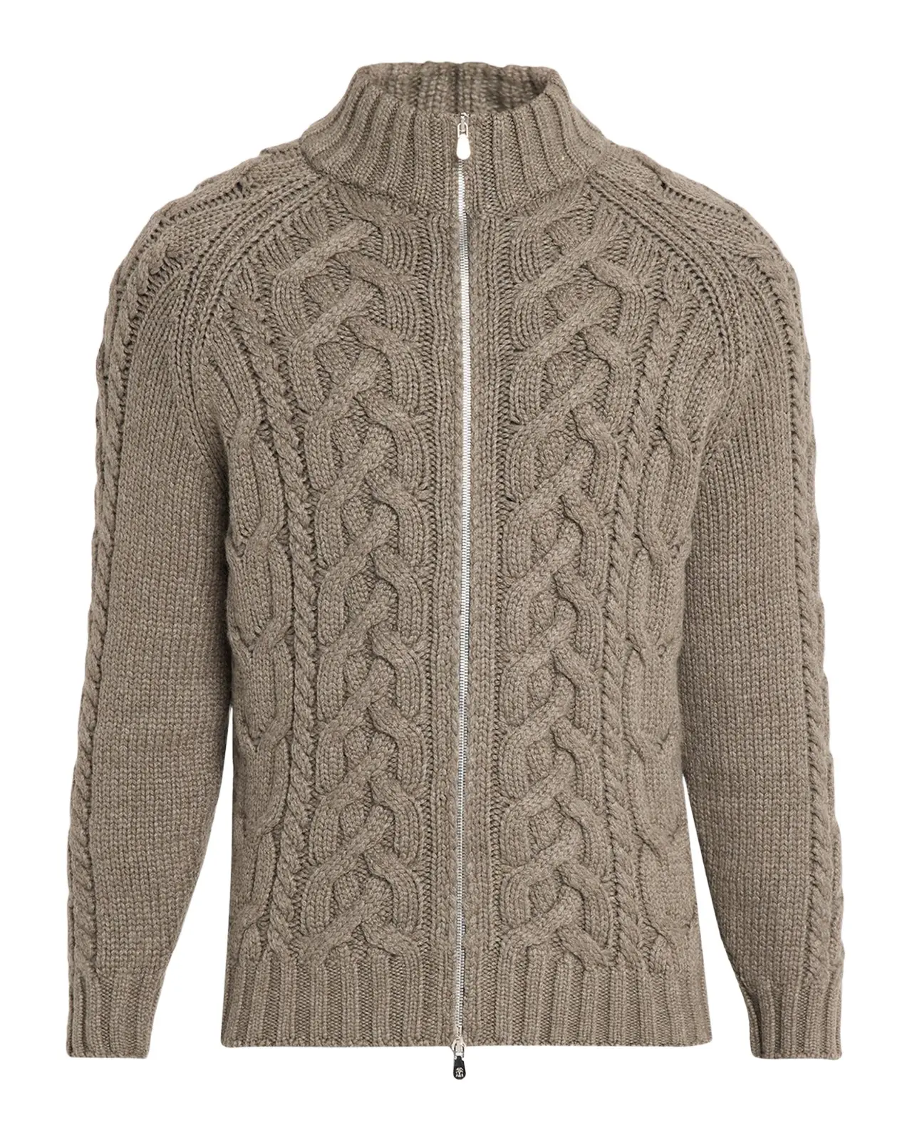 Men's Lofted Cashmere Cable Knit Full-Zip Cardigan Men's Lofted Cashmere Cable Knit Full-Zip Cardigan