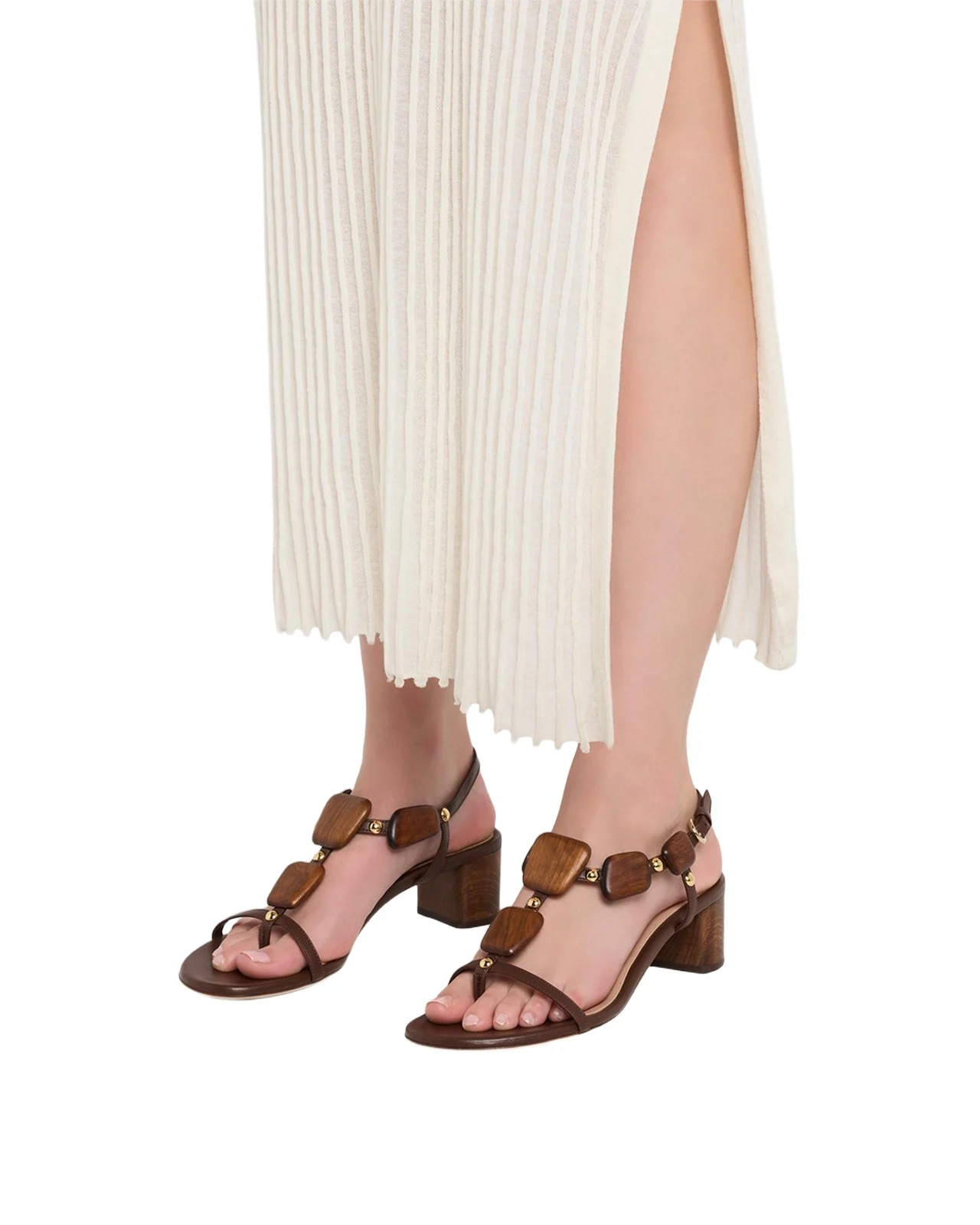 45mm Beaded Nappa Leather Sandals