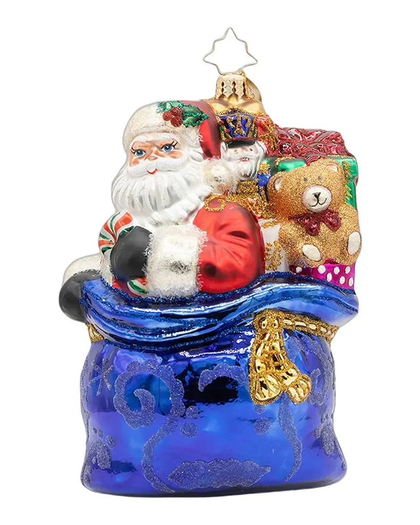 Christopher Radko Kris Kringle's Bundle Christmas Ornament | Image 1 Christopher Radko Kris Kringle's Bundle Christmas Ornament | Image 1