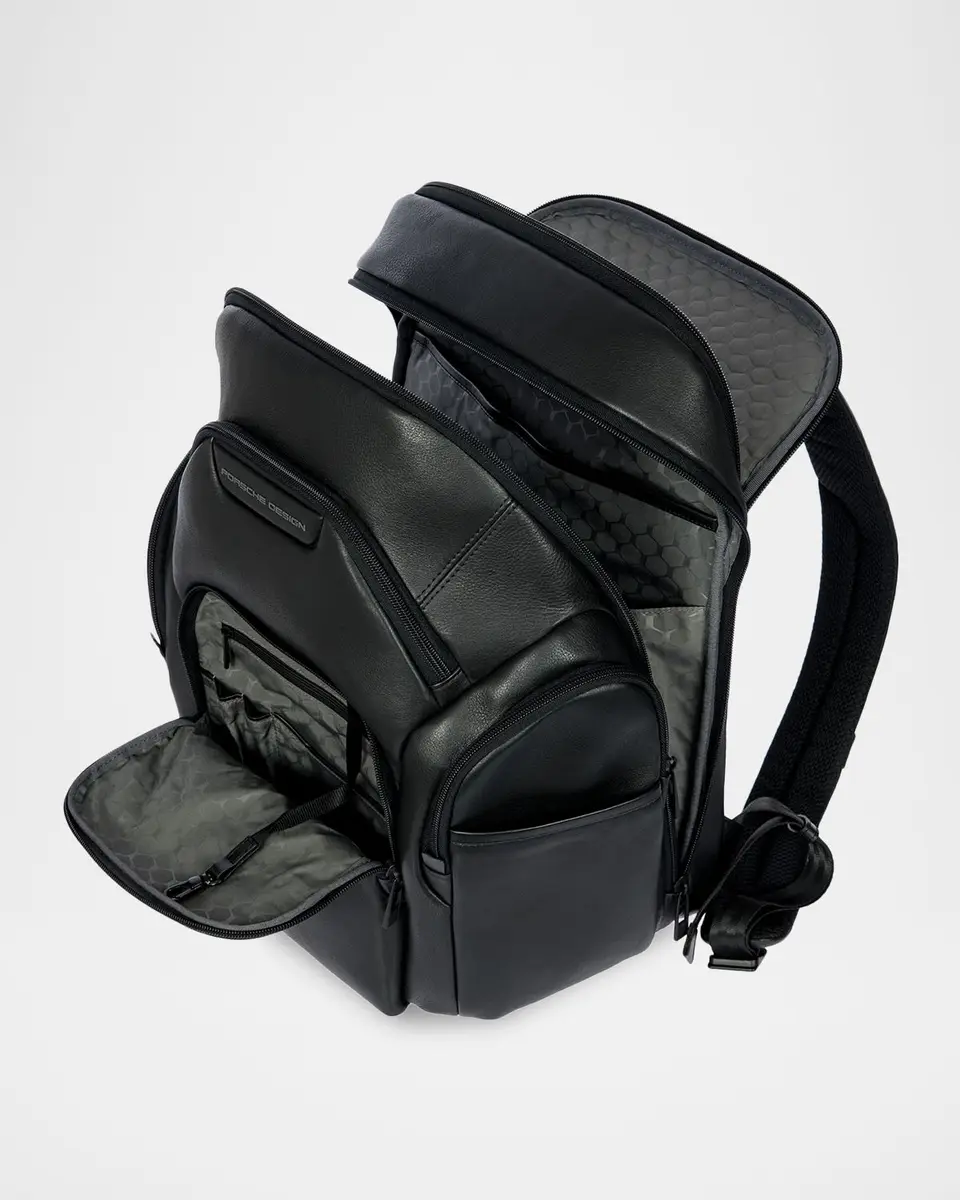 Porsche Design Roadster Leather Evo Backpack, Large | Thumbnail 4 Porsche Design Roadster Leather Evo Backpack, Large | Thumbnail 4