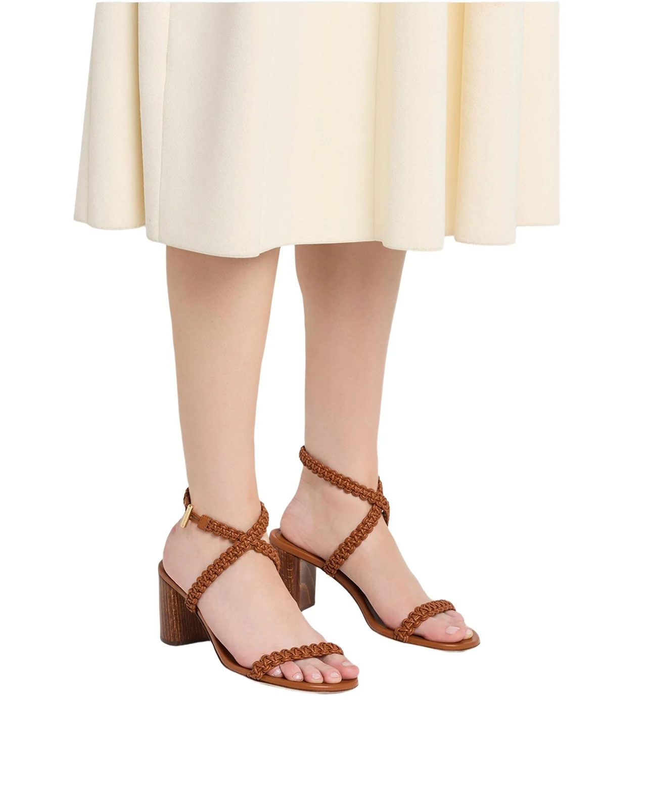 70mm Braided Leather Sandals 70mm Braided Leather Sandals
