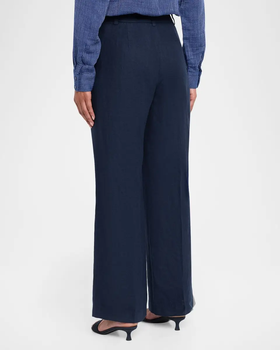 Elie Tahari The Ellie Straight-Leg Linen Pants | Thumbnail 3 Elie Tahari The Ellie Straight-Leg Linen Pants | Thumbnail 3
