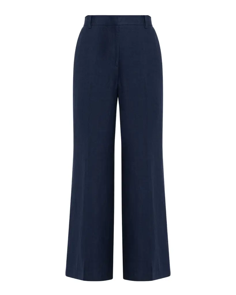 Elie Tahari The Ellie Straight-Leg Linen Pants | Image 1 Elie Tahari The Ellie Straight-Leg Linen Pants | Image 1