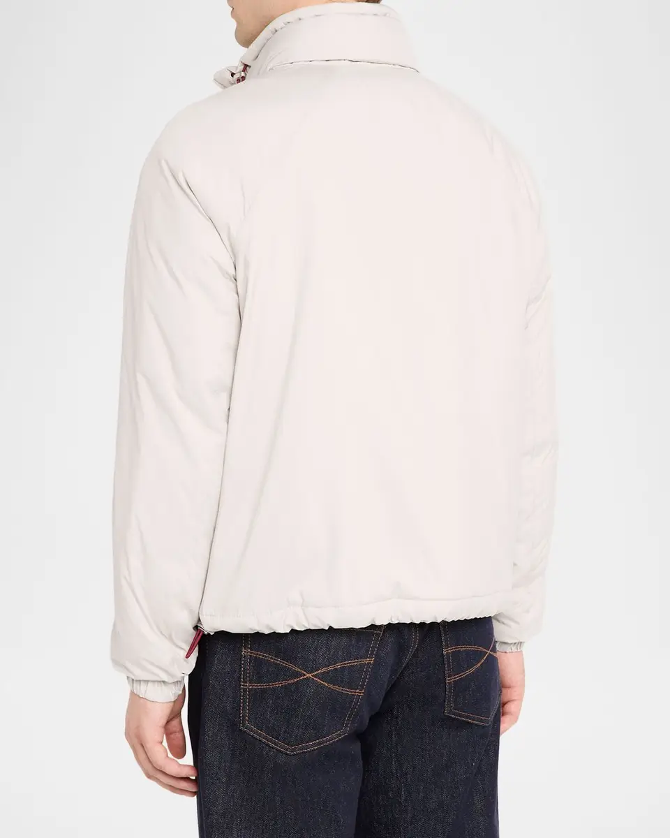 Brunello Cucinelli Men's Thermor Stand Collar Full-Zip Jacket | Thumbnail 3 Brunello Cucinelli Men's Thermor Stand Collar Full-Zip Jacket | Thumbnail 3