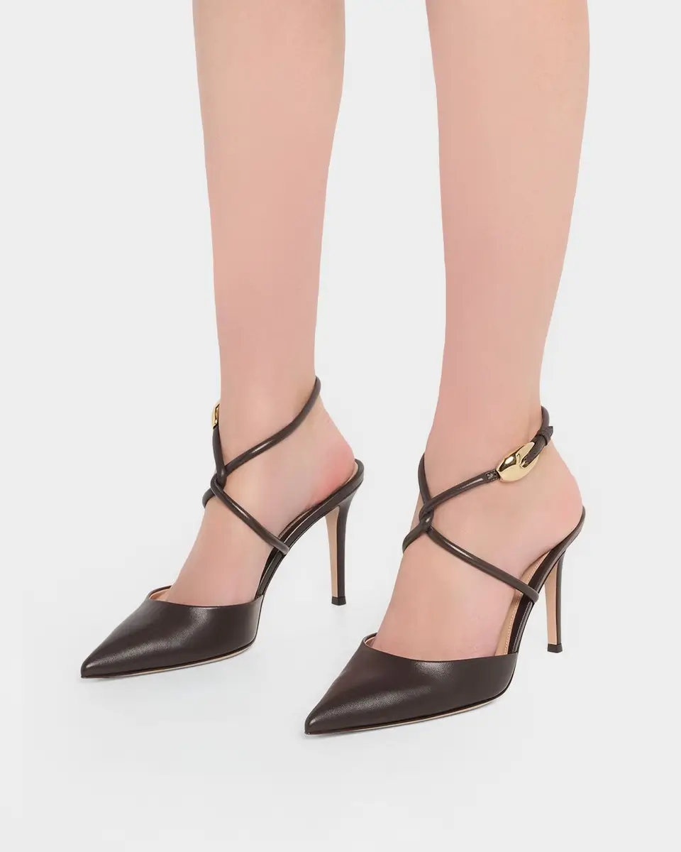 Gianvito Rossi 85mm Nappa Leather Ankle-Strap Pumps | Thumbnail 2