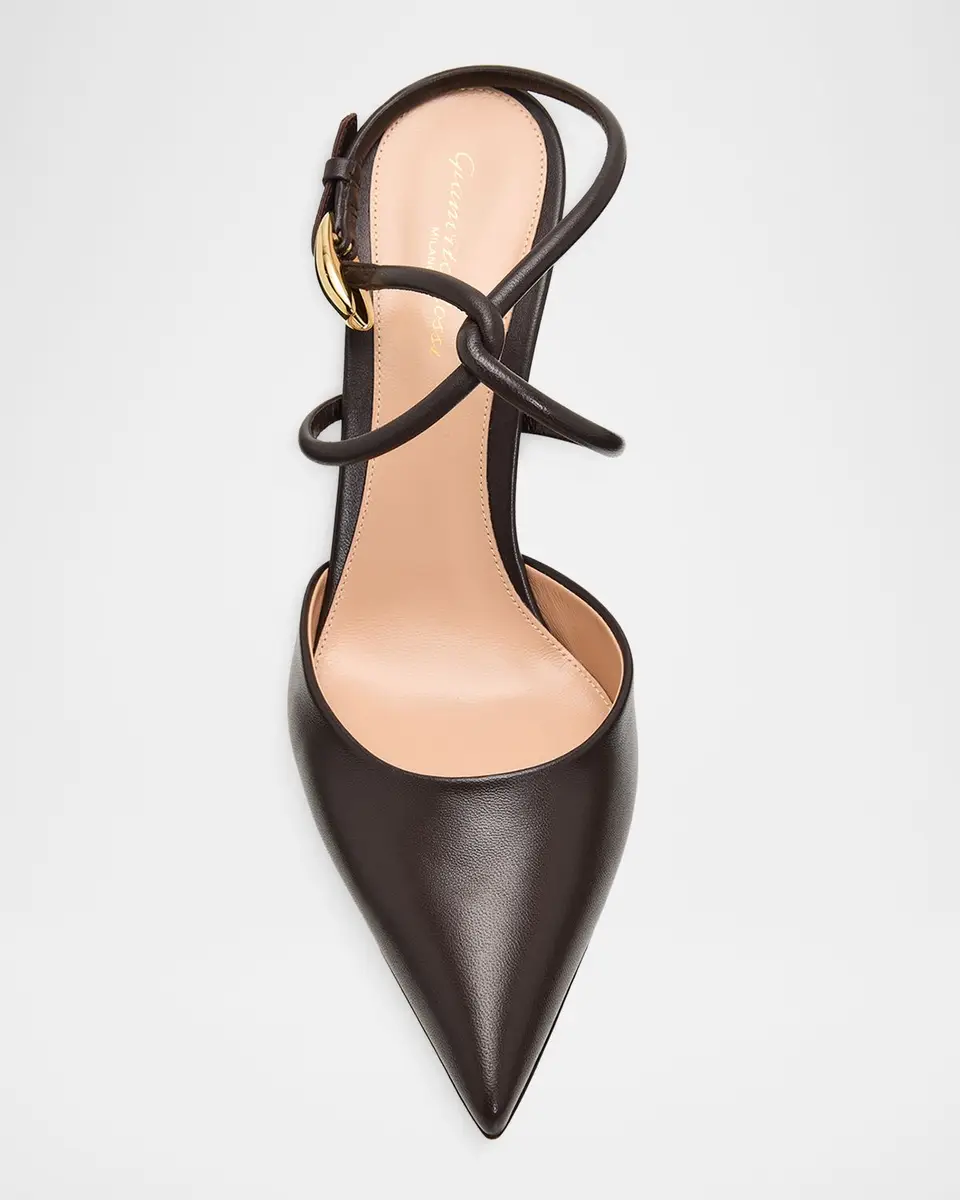 Gianvito Rossi 85mm Nappa Leather Ankle-Strap Pumps | Thumbnail 6