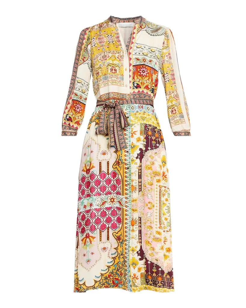 Elie Tahari The Mila Baroque Floral-Print Midi Shirtdress | Image 1 Elie Tahari The Mila Baroque Floral-Print Midi Shirtdress | Image 1