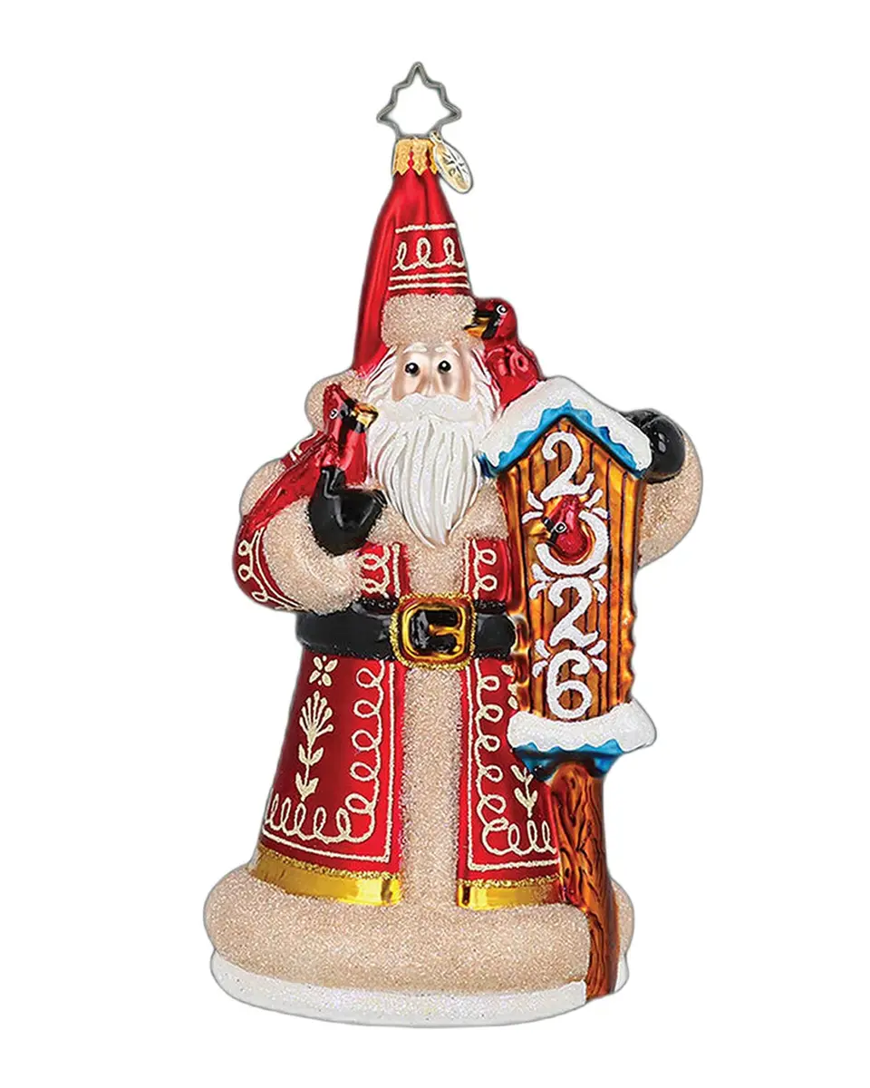 Christopher Radko 2026 Country Cardinal Santa Christmas Ornament | Thumbnail 3