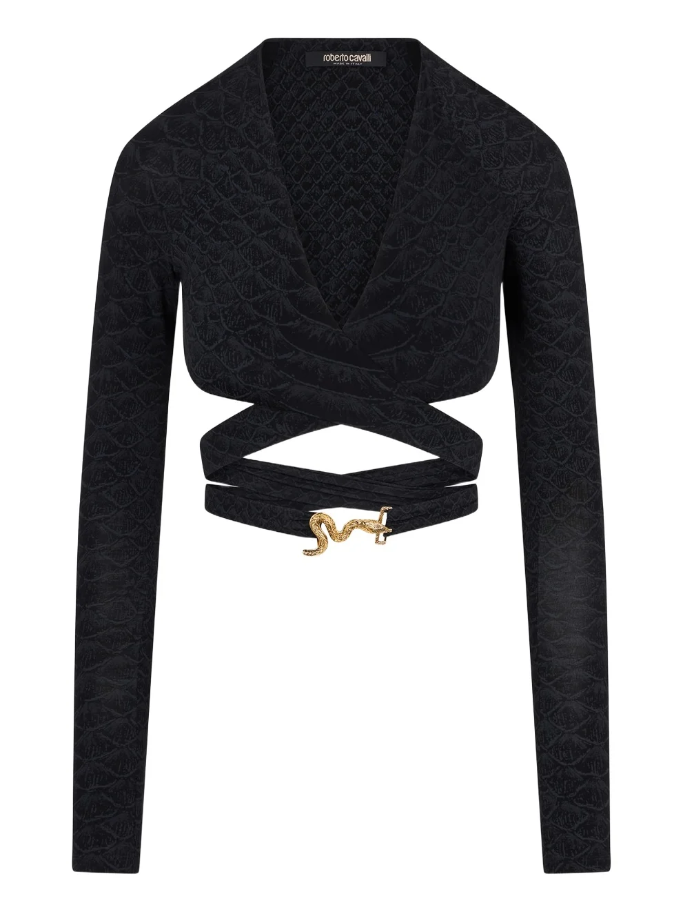 Roberto Cavalli Serpentine Print Top