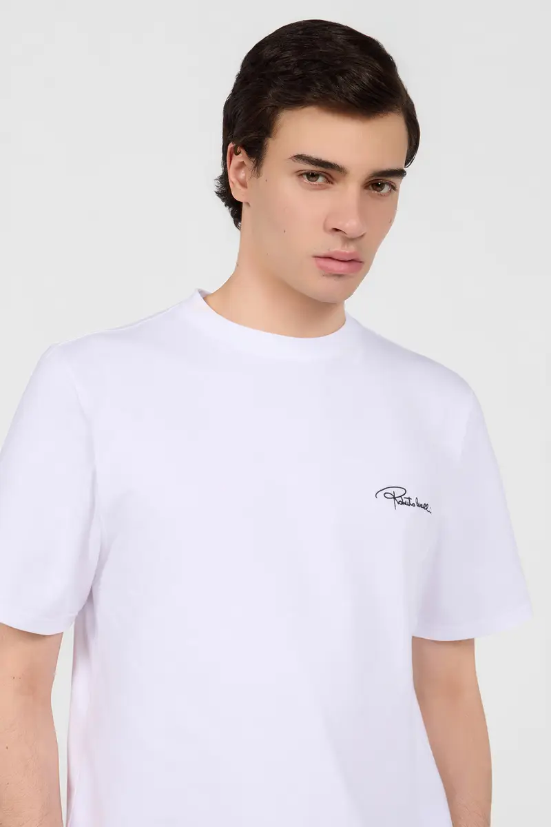 Roberto Cavalli White T-Shirt | Thumbnail 4 Roberto Cavalli White T-Shirt | Thumbnail 4