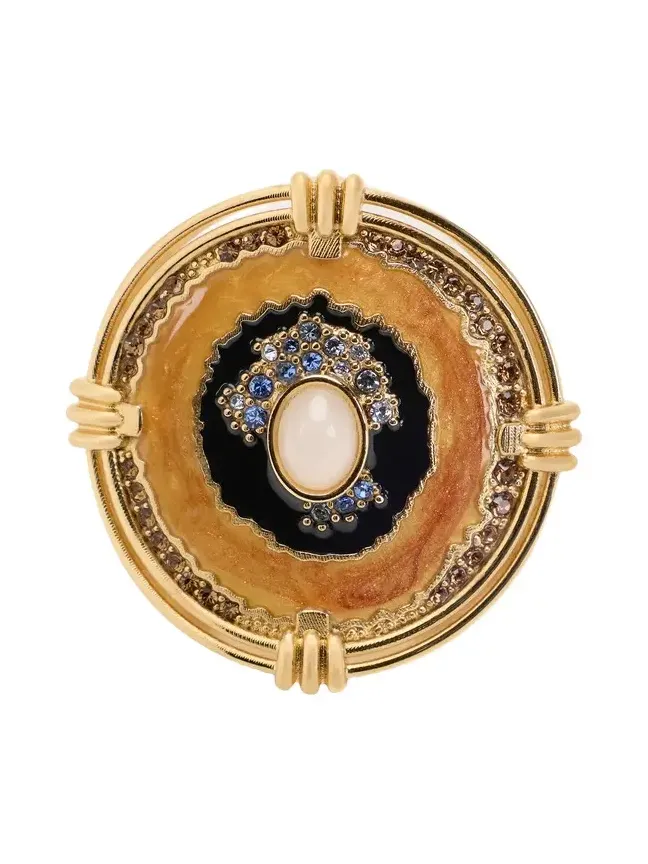 Roberto Cavalli Butterfly Ring Gold And Ocean Blue