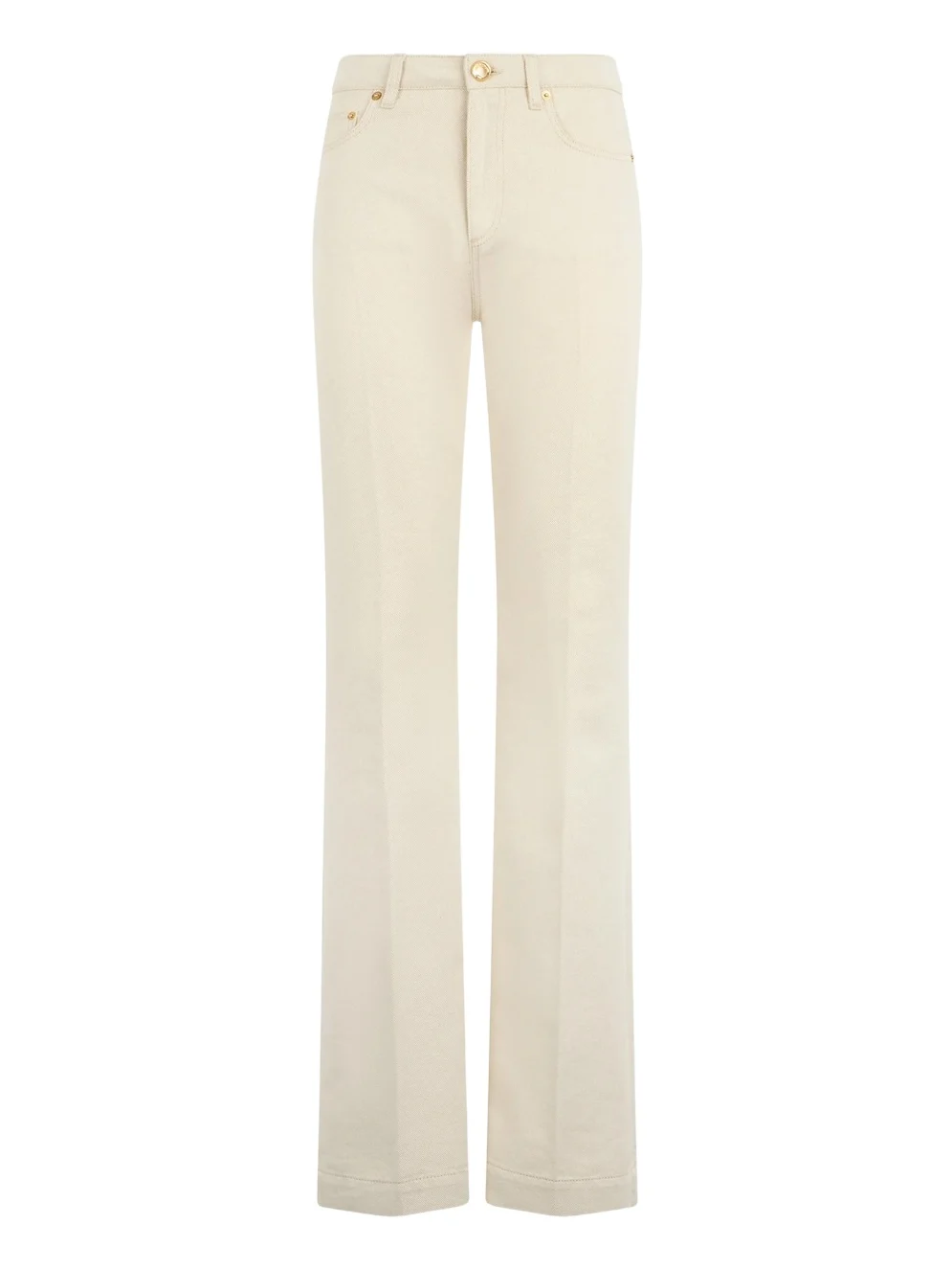 Flared Jeans With Gold Details Flared Jeans With Gold Details