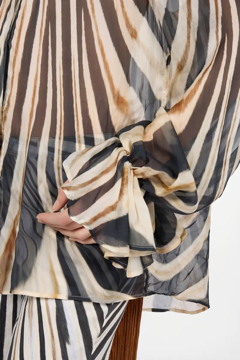 Roberto Cavalli Zebra Print Silk Shirt | Thumbnail 5