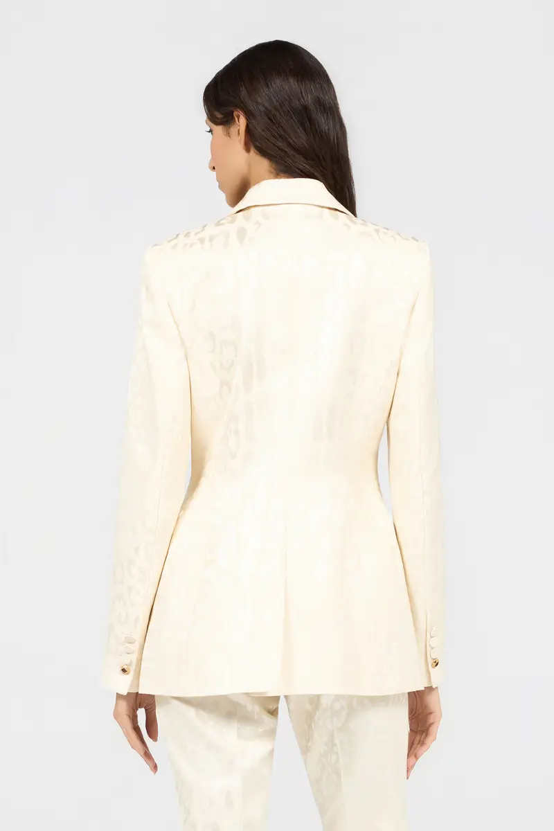 Roberto Cavalli Ivory Jacket With Jaguar Motif | Thumbnail 3 Roberto Cavalli Ivory Jacket With Jaguar Motif | Thumbnail 3