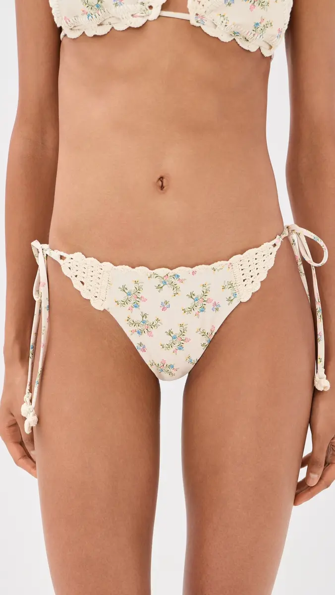 Agua Bendita Fawna Handmade Crochet Tie-Side Bikini Bottoms | Thumbnail 2 Agua Bendita Fawna Handmade Crochet Tie-Side Bikini Bottoms | Thumbnail 2