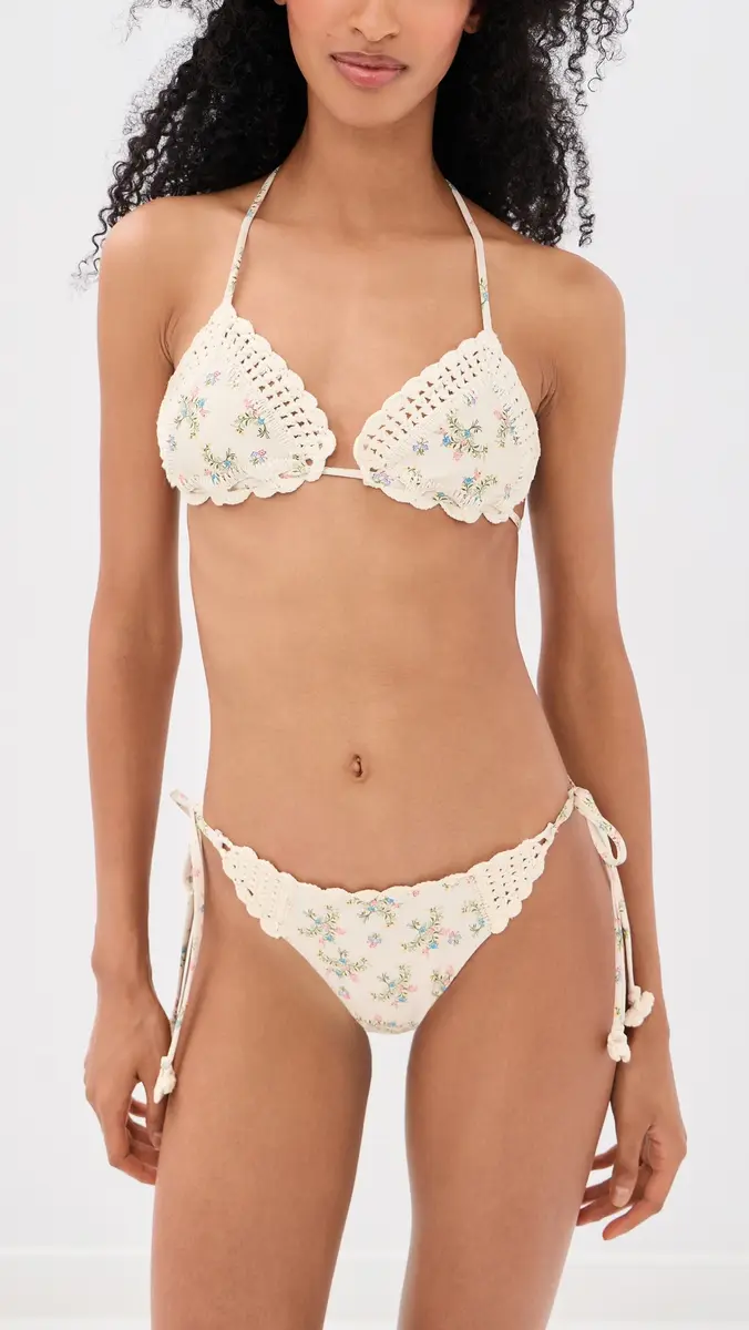 Agua Bendita Fawna Handmade Crochet Tie-Side Bikini Bottoms | Thumbnail 4 Agua Bendita Fawna Handmade Crochet Tie-Side Bikini Bottoms | Thumbnail 4