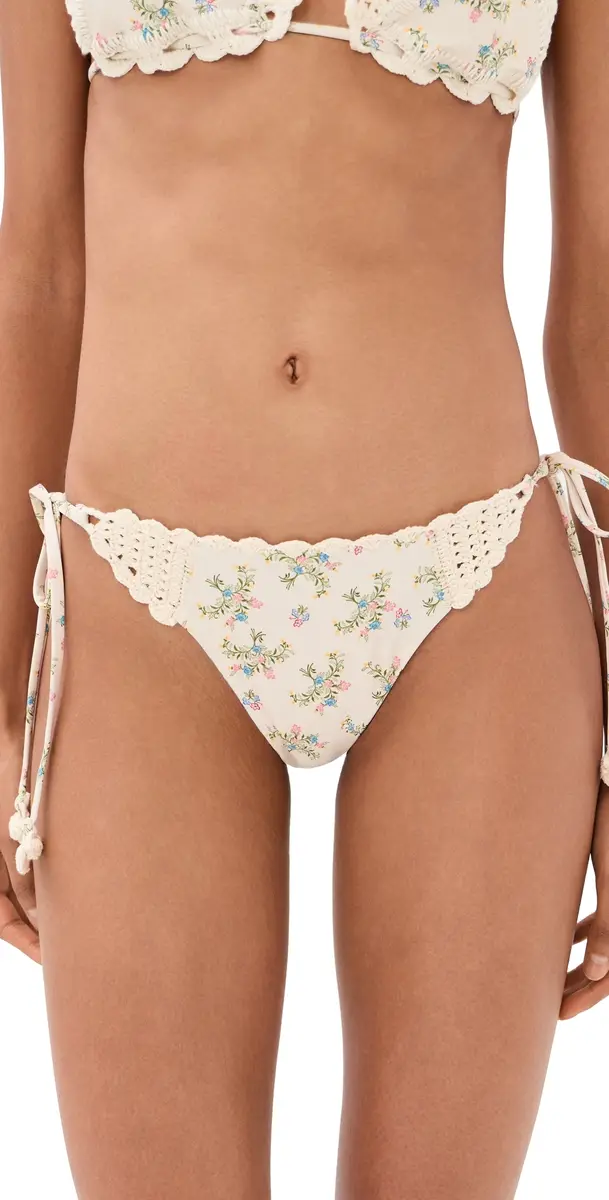 Agua Bendita Fawna Handmade Crochet Tie-Side Bikini Bottoms Multicolor | Image 1 Agua Bendita Fawna Handmade Crochet Tie-Side Bikini Bottoms Multicolor | Image 1