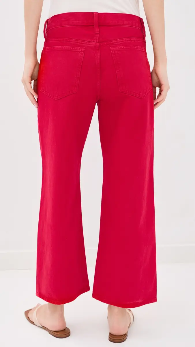 Madewell Low-Slung Baggy Crop Jeans in Red | Thumbnail 3 Madewell Low-Slung Baggy Crop Jeans in Red | Thumbnail 3