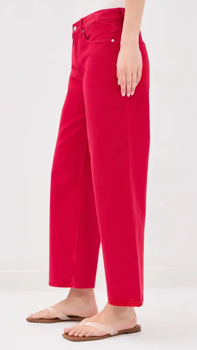 Madewell Low-Slung Baggy Crop Jeans in Red | Thumbnail 4 Madewell Low-Slung Baggy Crop Jeans in Red | Thumbnail 4