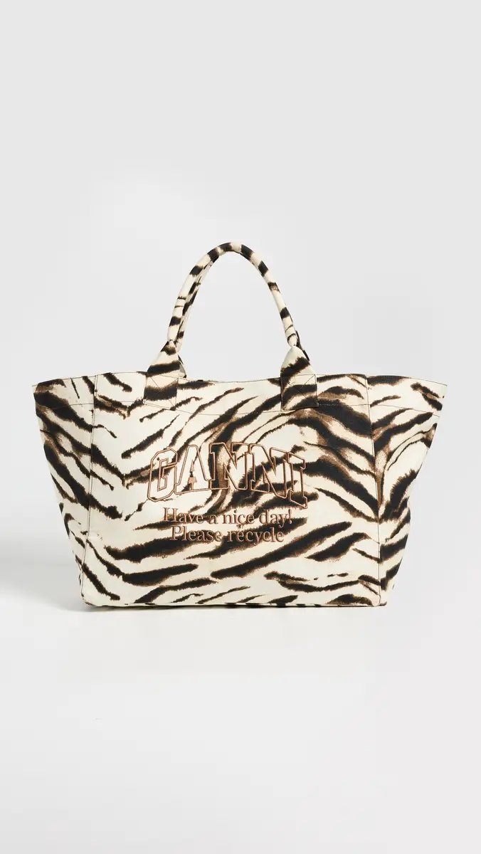 Ganni XXL Zebra Shopper Tote | Thumbnail 2