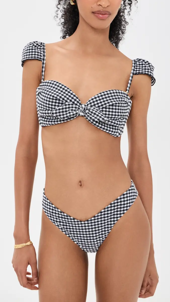 Montce Gingham Lulu Bikini Bottoms | Thumbnail 4