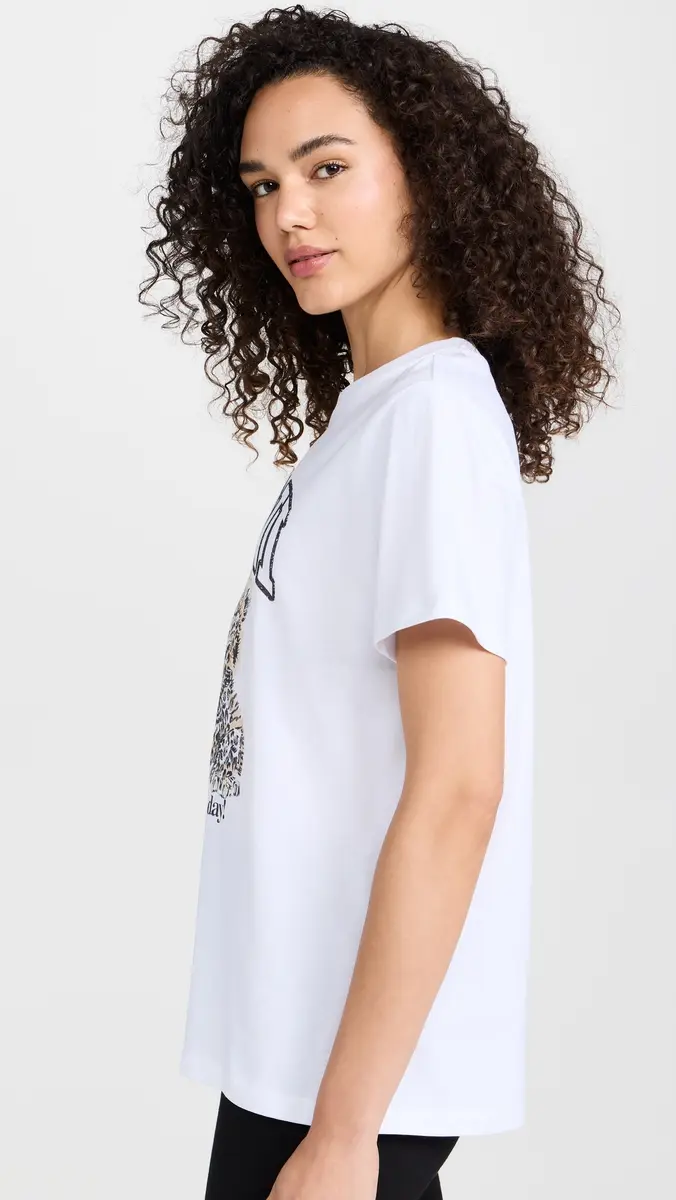 Ganni Basic Jersey Leopard Relaxed T-Shirt | Thumbnail 4 Ganni Basic Jersey Leopard Relaxed T-Shirt | Thumbnail 4