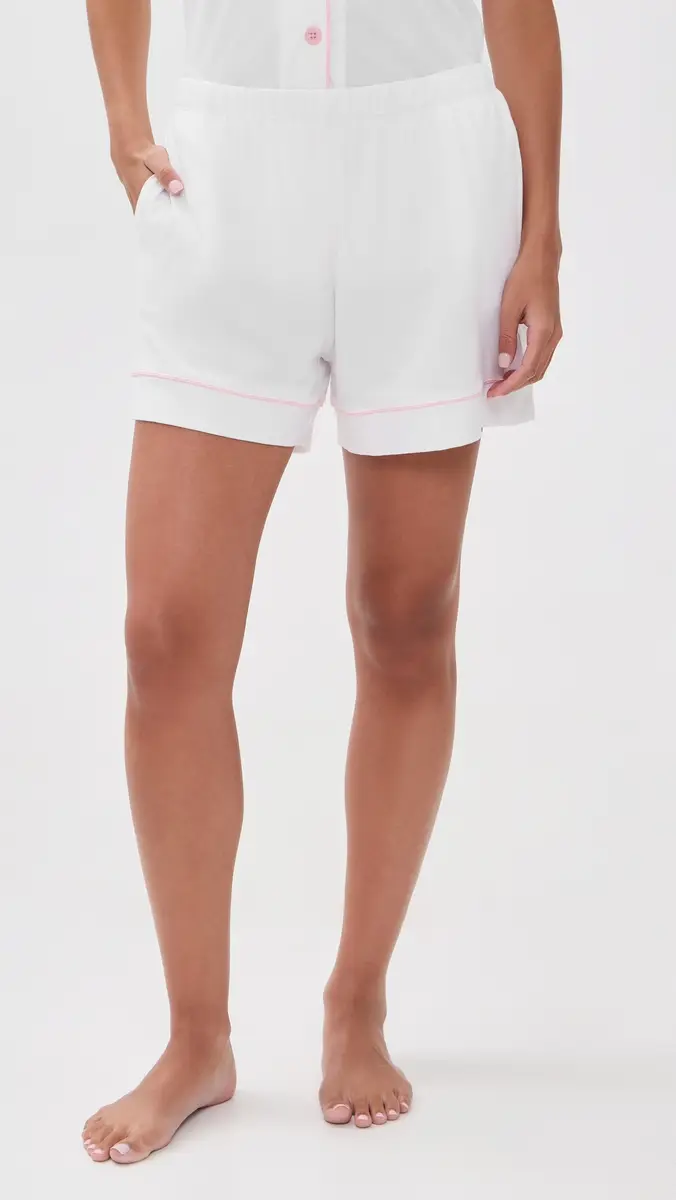 Petite Plume Pima Piping Short Set | Thumbnail 5 Petite Plume Pima Piping Short Set | Thumbnail 5